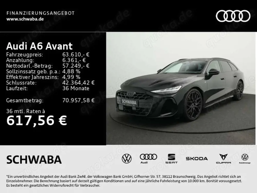 Audi A6 TDI 150 kW qu. 2x S line*Allr.Lenk*21"