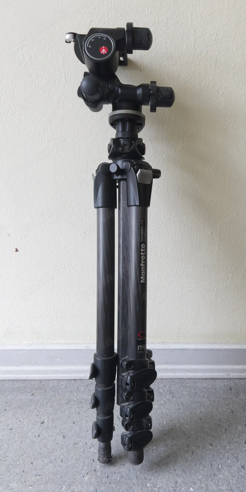 Carbon-Fotostativ Manfrotto 055cxPro4 inkl. Getriebeneiger