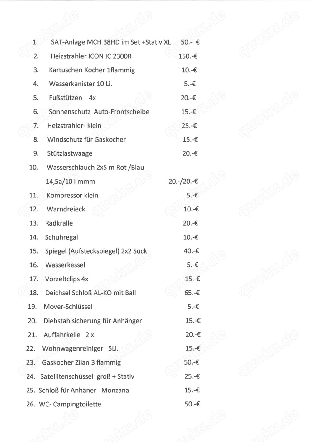 Verkaufe Zubehör für Camping 