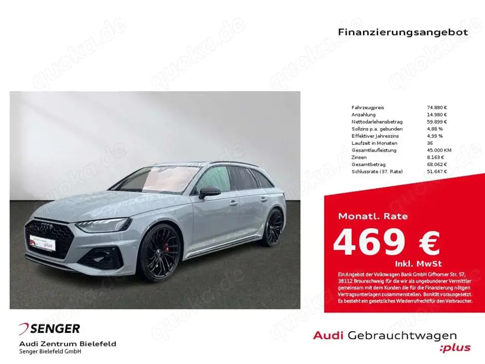Audi RS4 Avant 2.9 TFSI quattro Matrix Panorama BO