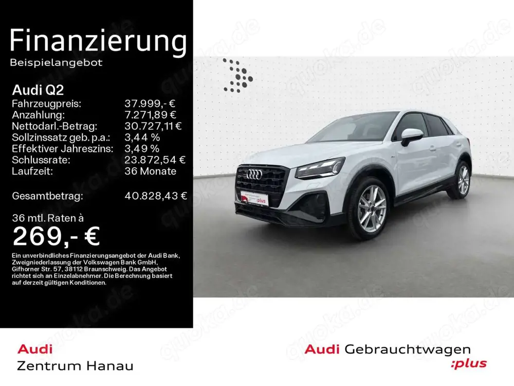 Audi Q2 40 TFSI quattro S-LINE*AHK*LEDER*KAMERA*MATRI