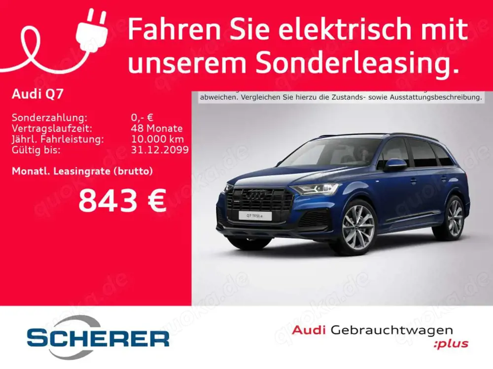 Audi Q7 S line 55TFSIe  AHK PANO 360 LM 21Zoll