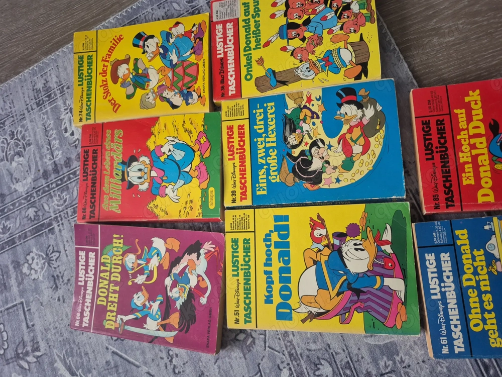 Alte Donald duck Taschenbücher zu verkaufen.