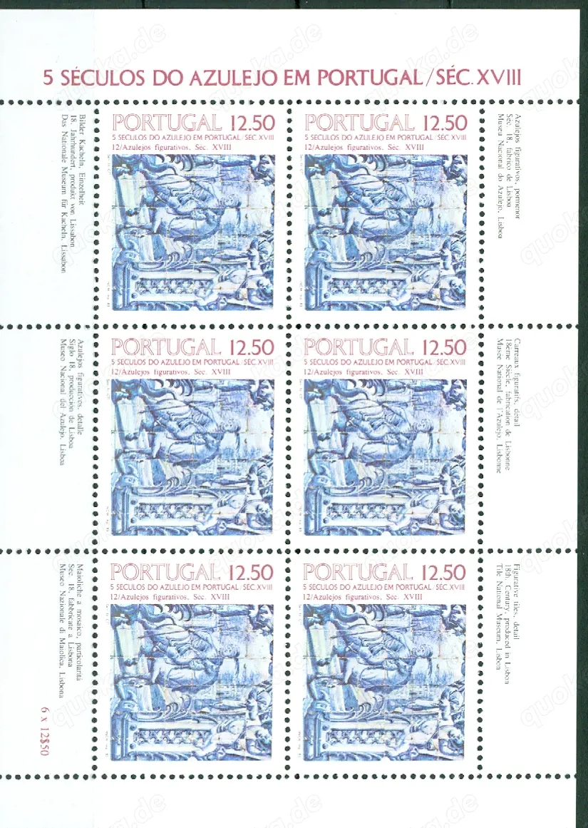 Portugal Kleinbogen Nr. 1614 postfrisch.  