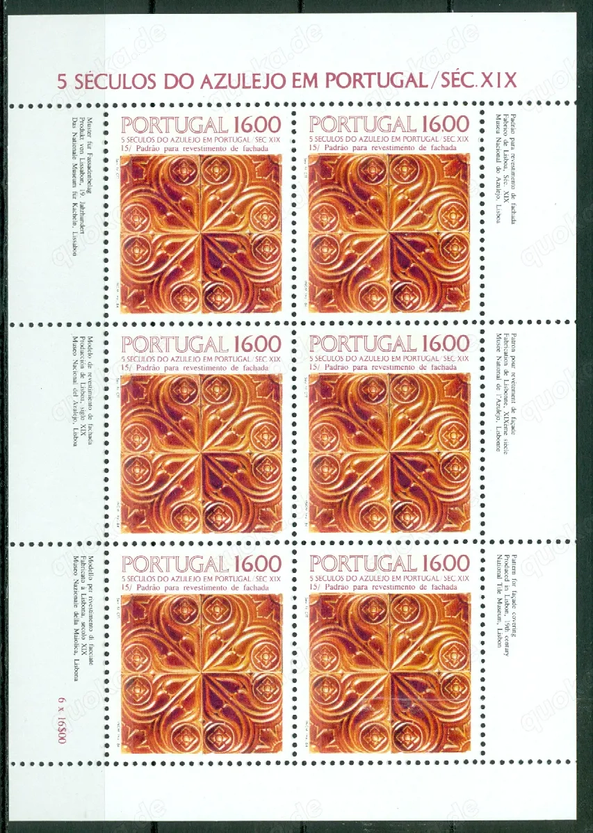Portugal Kleinbogen Nr. 1641 postfrisch.  