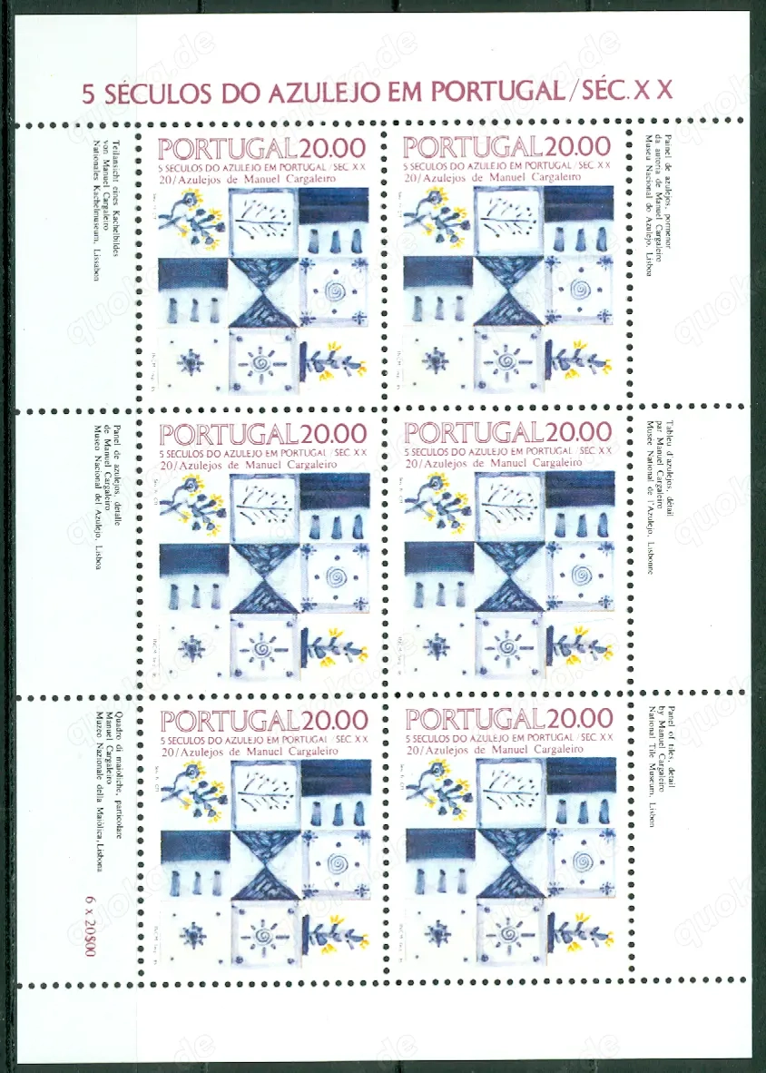 Portugal Kleinbogen Nr. 1675 postfrisch.  