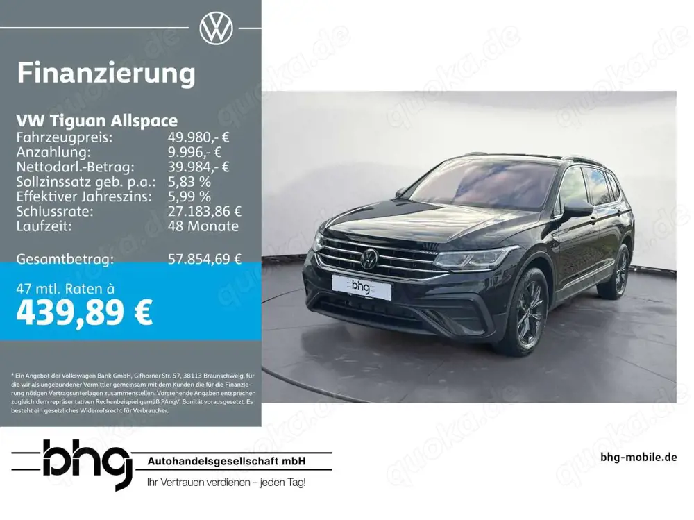 Volkswagen Tiguan Allspace Life 2,0 l TDI SCR 110 k W 7-Gan