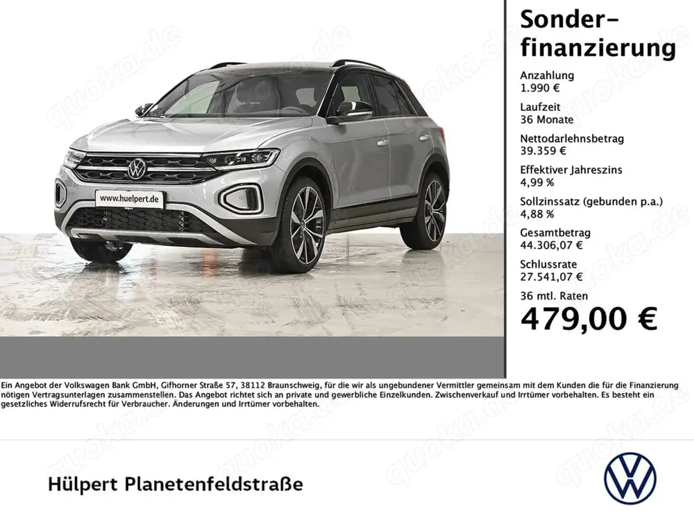 Volkswagen T-Roc 2.0 STYLE DSG BLACKSTYLE AHK LED+ CAM LM19