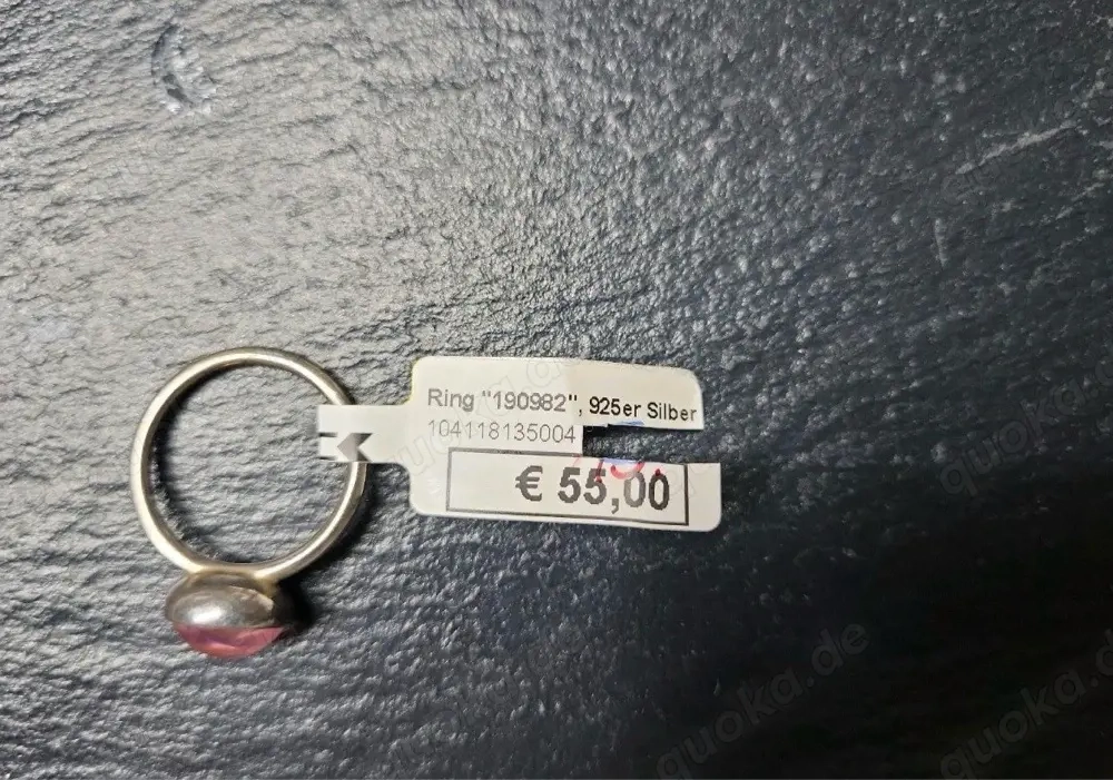 925er Silber Ring mit Stein