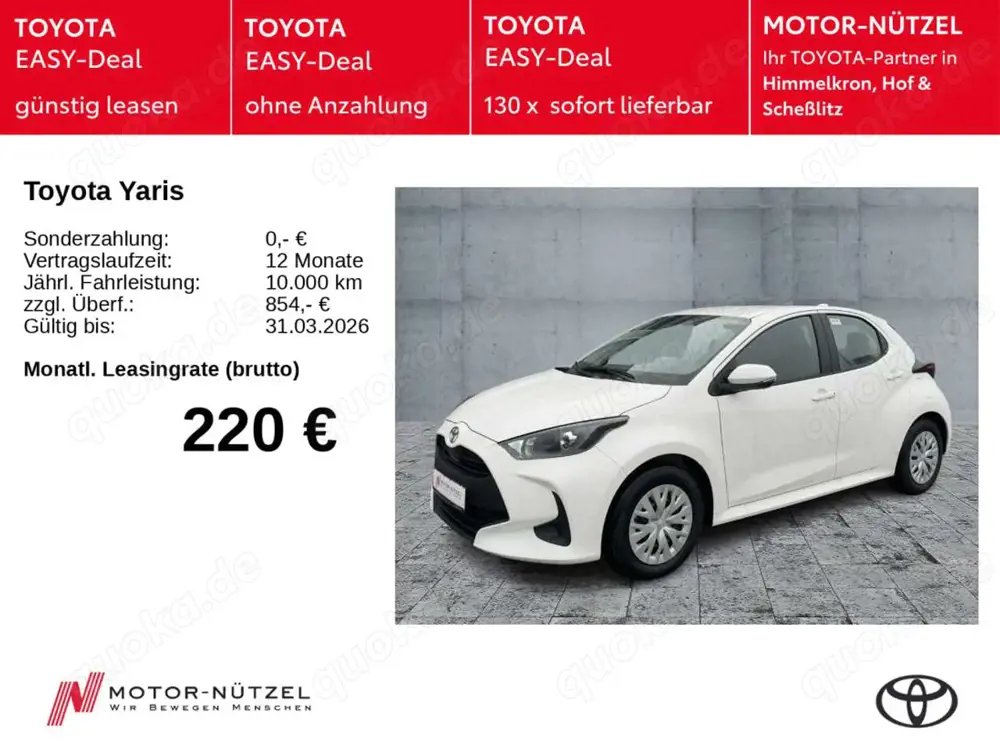 Toyota Yaris Hybrid Comfort - **ALL-IN LEASING**