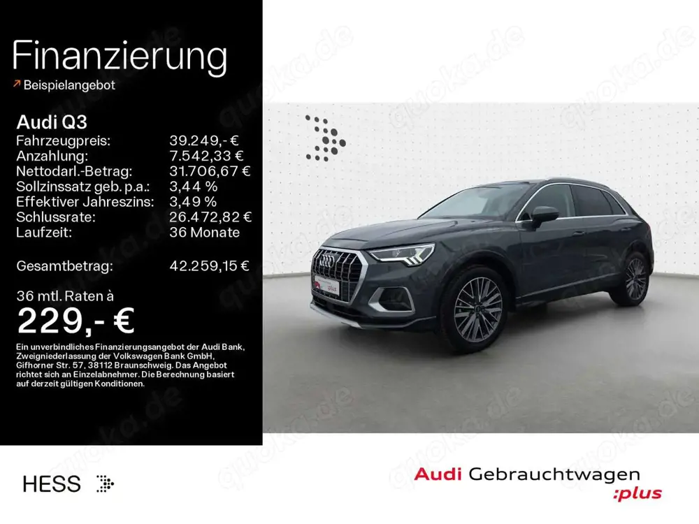 Audi Q3 35 TFSI advanced*NAVI-PLUS*LED*AHK*SHZ*VIRTUA