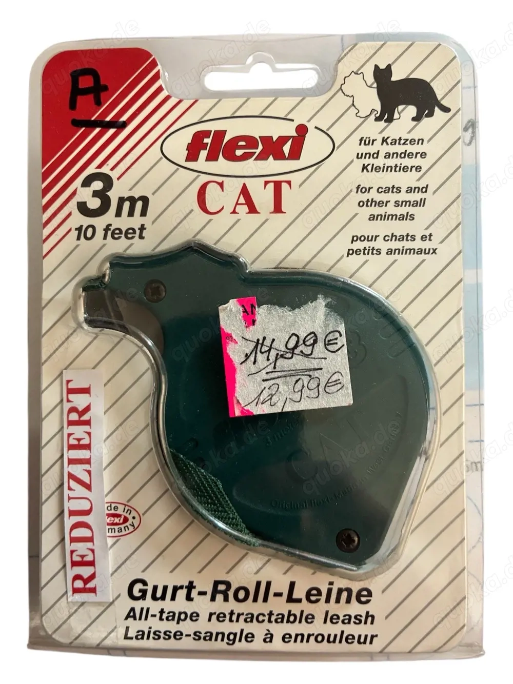 Flexileine schwarz für kleine Hunde