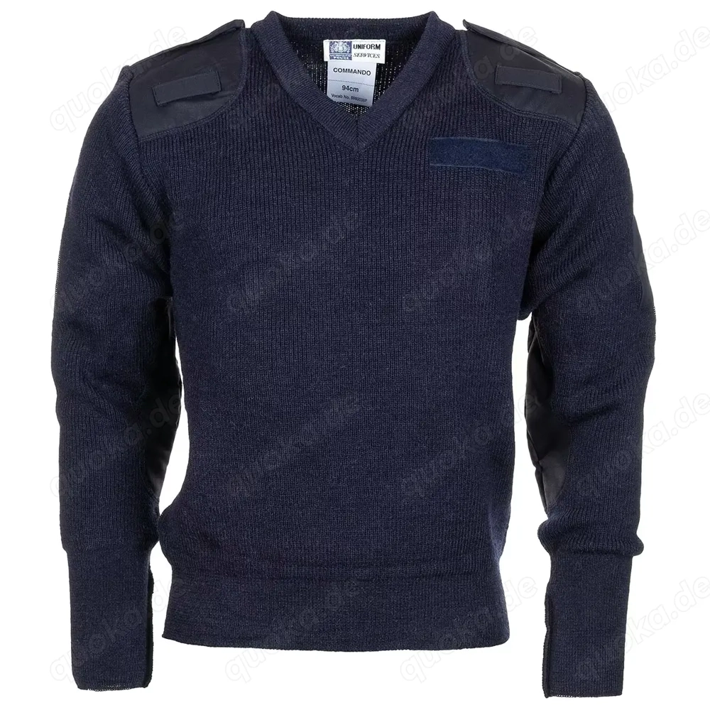 Brit. Pullover, blau, Polizei, V-Ausschnitt, gebr.