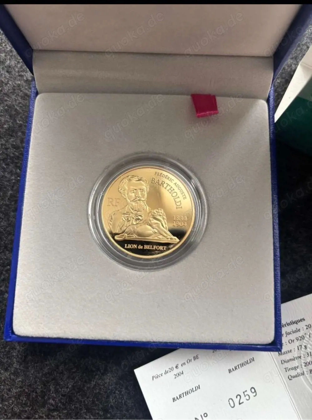 20  münze mit zertifikat 