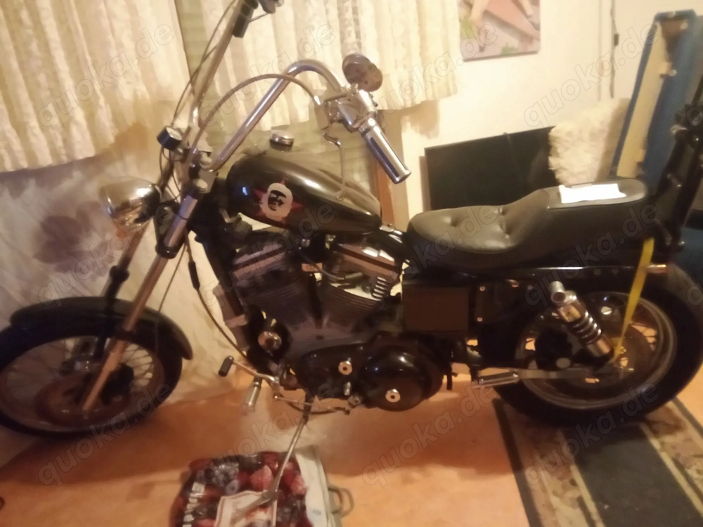 Verkaufe wegen Auswanderung Harley Davidson Chopperumbau