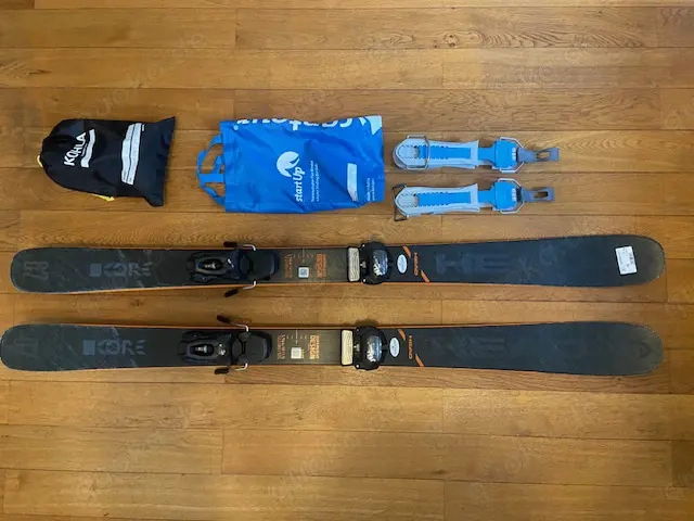 HEAD Kore 87 Freerideski Kinder Jugend 144cm mit Fellen und Contour Tourenadapter, wenig verwendet