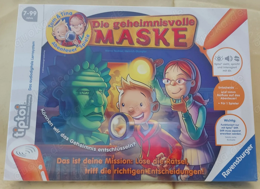 Tiptoi Tom & Tina Abenteuerspiele - Die geheimnisvolle Maske, NEU