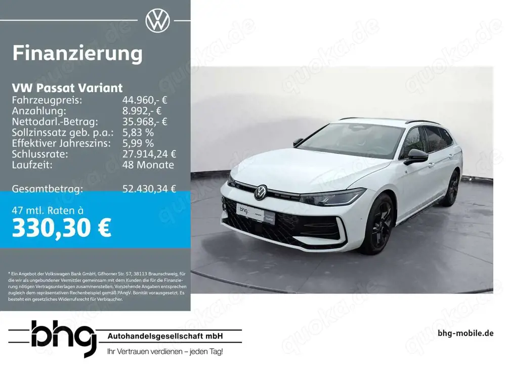 Volkswagen Passat Variant 2.0 TDI SCR 4Motion DSG R-Line
