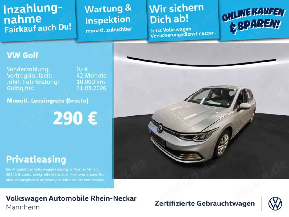 Volkswagen Golf VIII Lim 1.0 eTSI Automatik LED Navi Digita