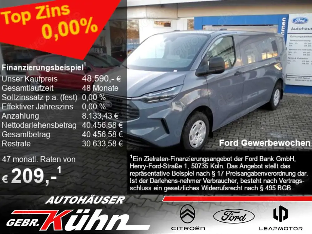 Ford Transit Custom 320 L2  Autm. Trend - Matrix LED, Navi, Sitzh.