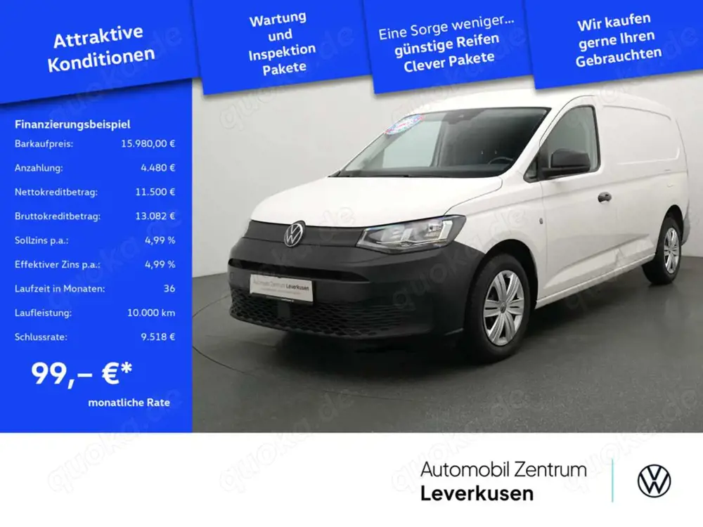 Volkswagen Caddy Cargo Maxi Lang NAVI ACC KAM FLÜGELTÜRE