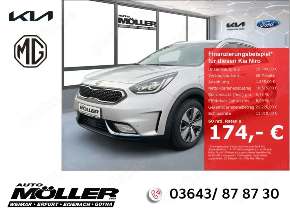 Kia Niro Spirit 1.6T PHEV DCT6 Leder Technik Kamera ACC