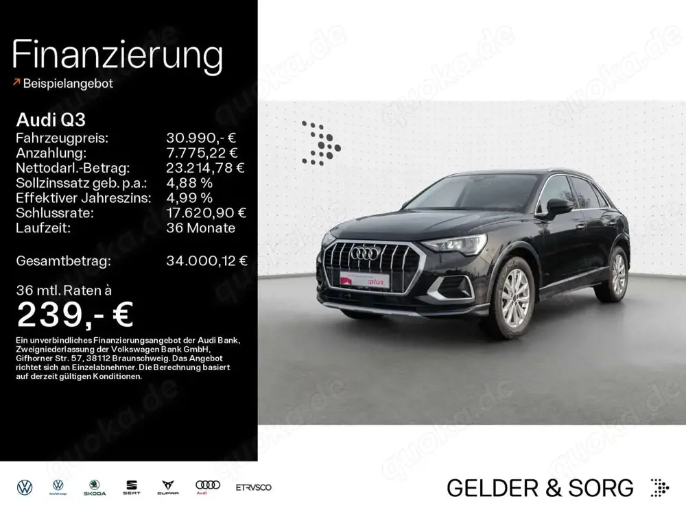 Audi Q3 35 TDI advanced AHK*GRA*Sound*Virtual*Navi