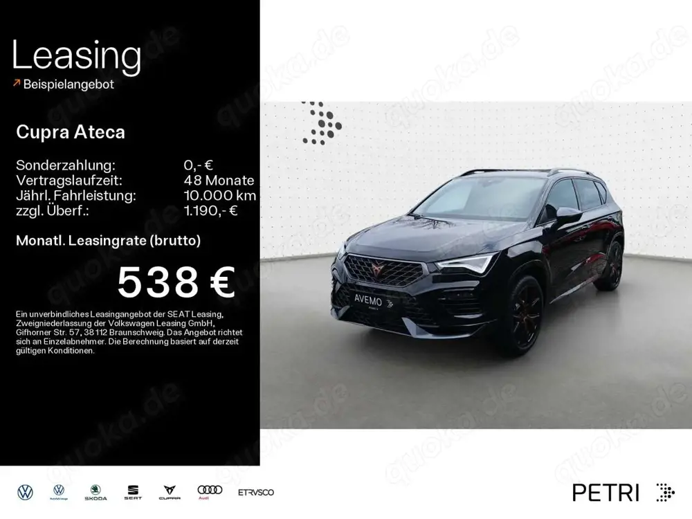 CUPRA Ateca VZ 2.0 TSI *300PS* DSG*4Drive*elekt.Sitze*