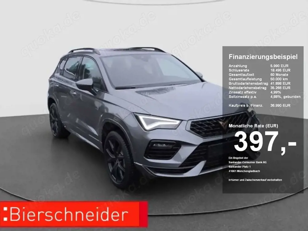 CUPRA Ateca 1.5 TSI DSG 5-J-G AHK LED PANO DAB+AHK+PANO+VIRT+A