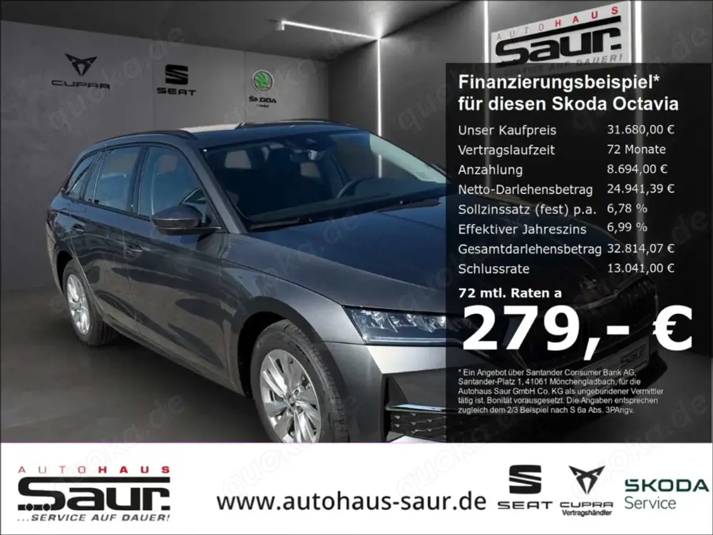 Skoda Octavia Combi Selection 1.5 TSI DSG PDC SHZ KLIMA SMART LI