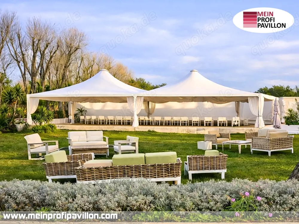 Pavillon 9x9 Überdachung Gazebo Catering Event Dach Restaurant Café Terrassenüberdachung Hochzeit