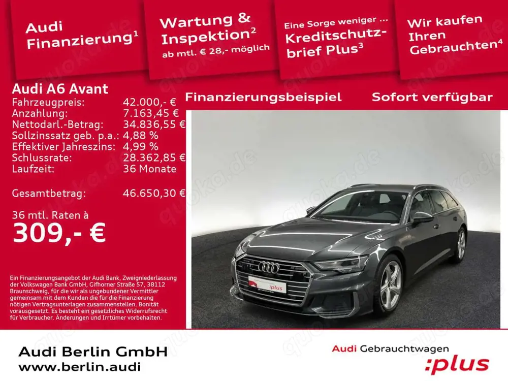 Audi A6 Sport 45 TDI qu.S tr. AHK 360°K LED NAV