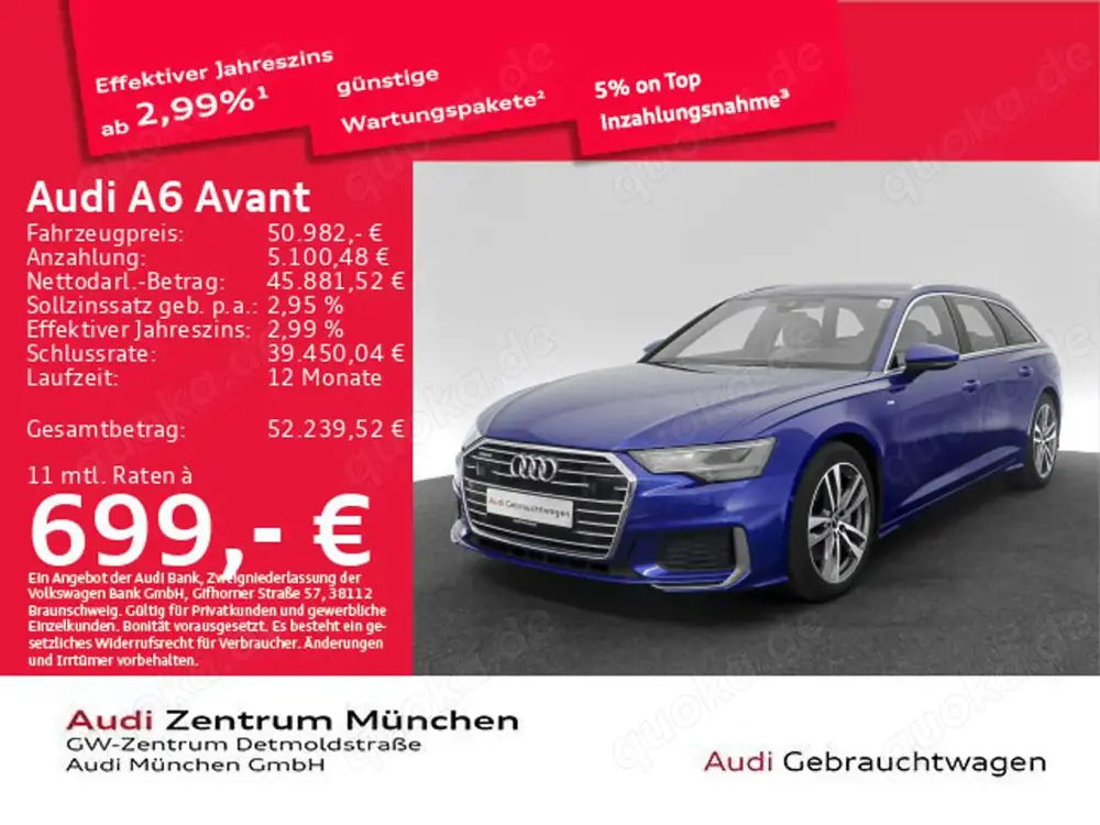 Audi A6 50 TDI qu. S line Luftfed/BO/Massage
