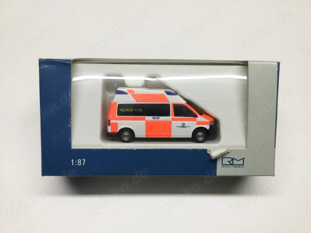 Rietze 1:87 Modellauto VW T5 Notarzt 