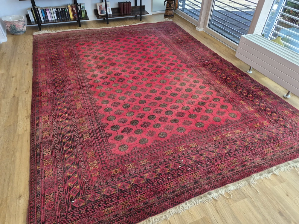 Afghan Wollteppich, gut erhalten