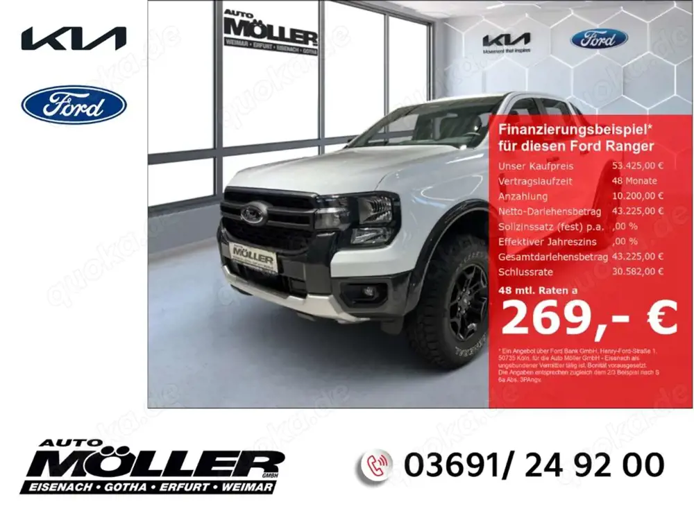 Ford Ranger 2.0L Tremor DoKa AWD A10 AHK Winter-Paket man. Lad