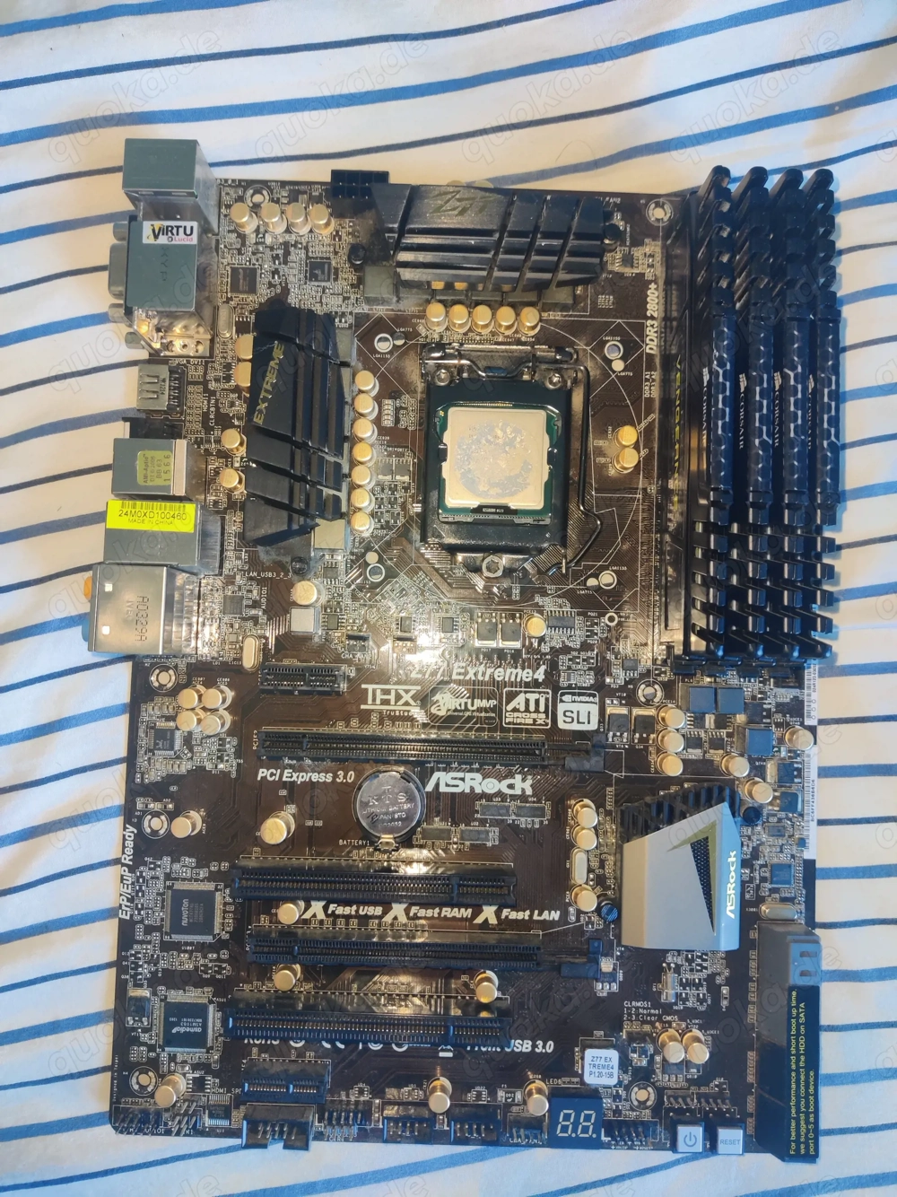 mainboard: ASRock Z77 Extreme4 + Intel i5-3570K + 16GB DDR3 RAM
