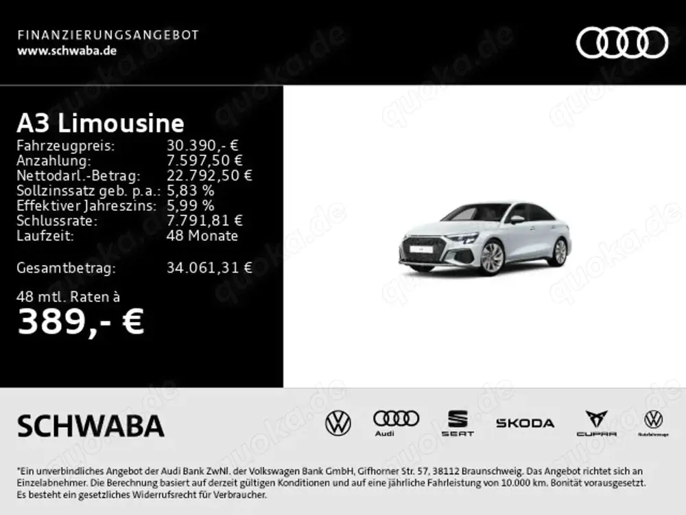 Audi A3 S line 35 TFSI S tronic