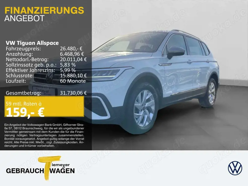 Volkswagen Tiguan Allspace 1.5 TSI DSG LIFE LED PDC DAB+ KL