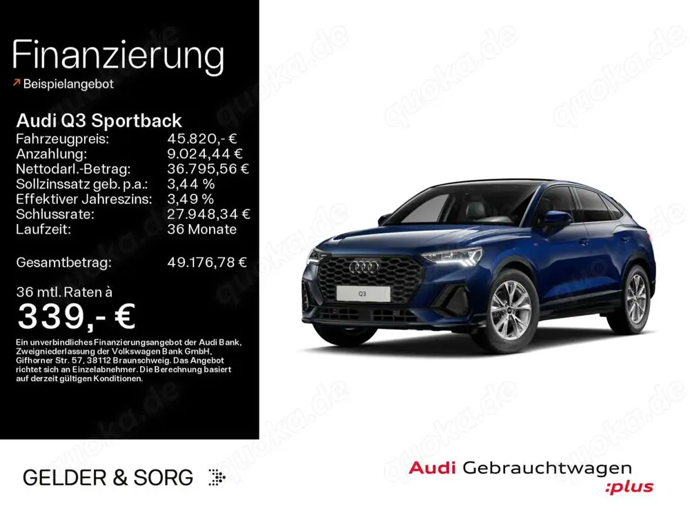 Audi Q3 35 TDI S line LED*ACC*RFK*Pano*Soun