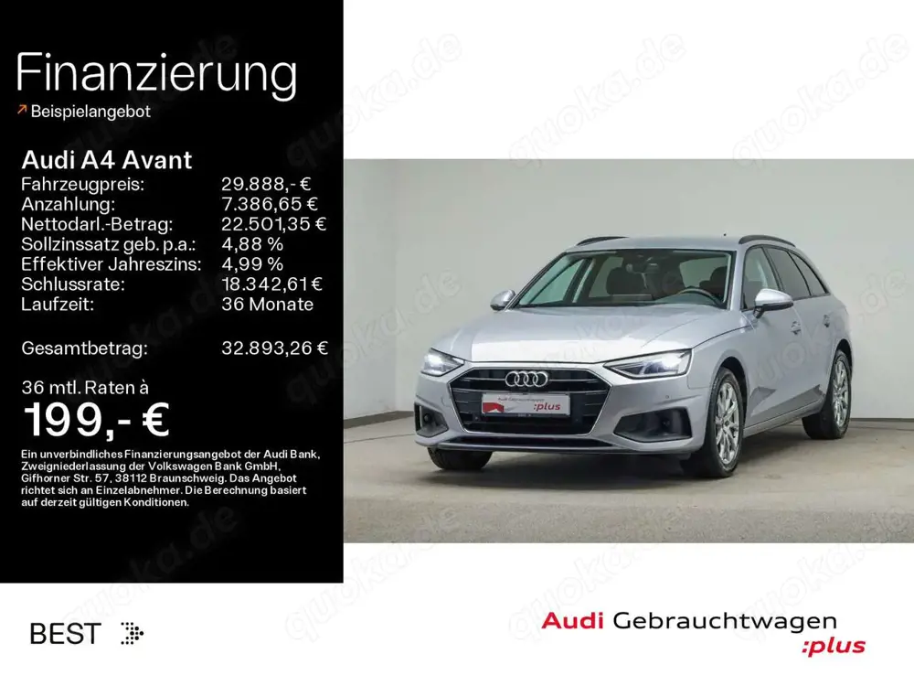 Audi A4 40 TDI Tour + Stadt, Standheizung, Navi
