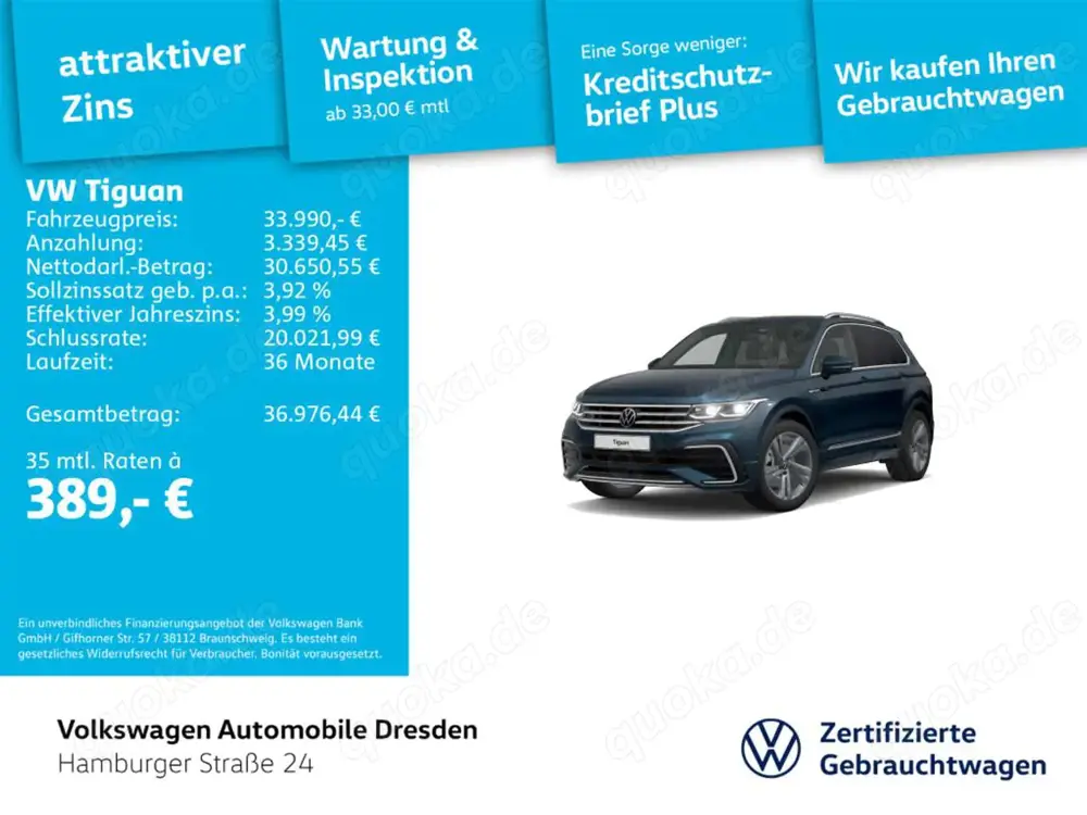 Volkswagen Tiguan R-Line 2.0 TSI 4M DSG IQ.LIGHT PANO TRAVE