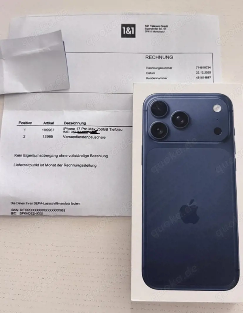 iPhone17 pro max 256 GB