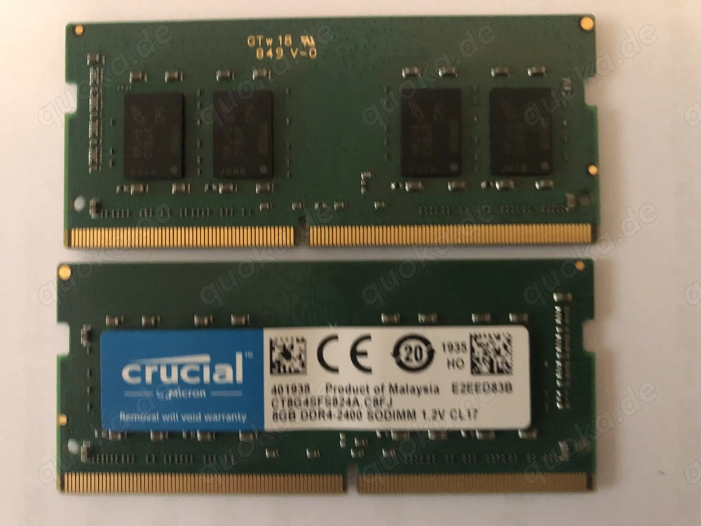 Crucial DDR4 PC- Laptop RAM  16GB Kit (2 8GB) 2400 MHz   getestet