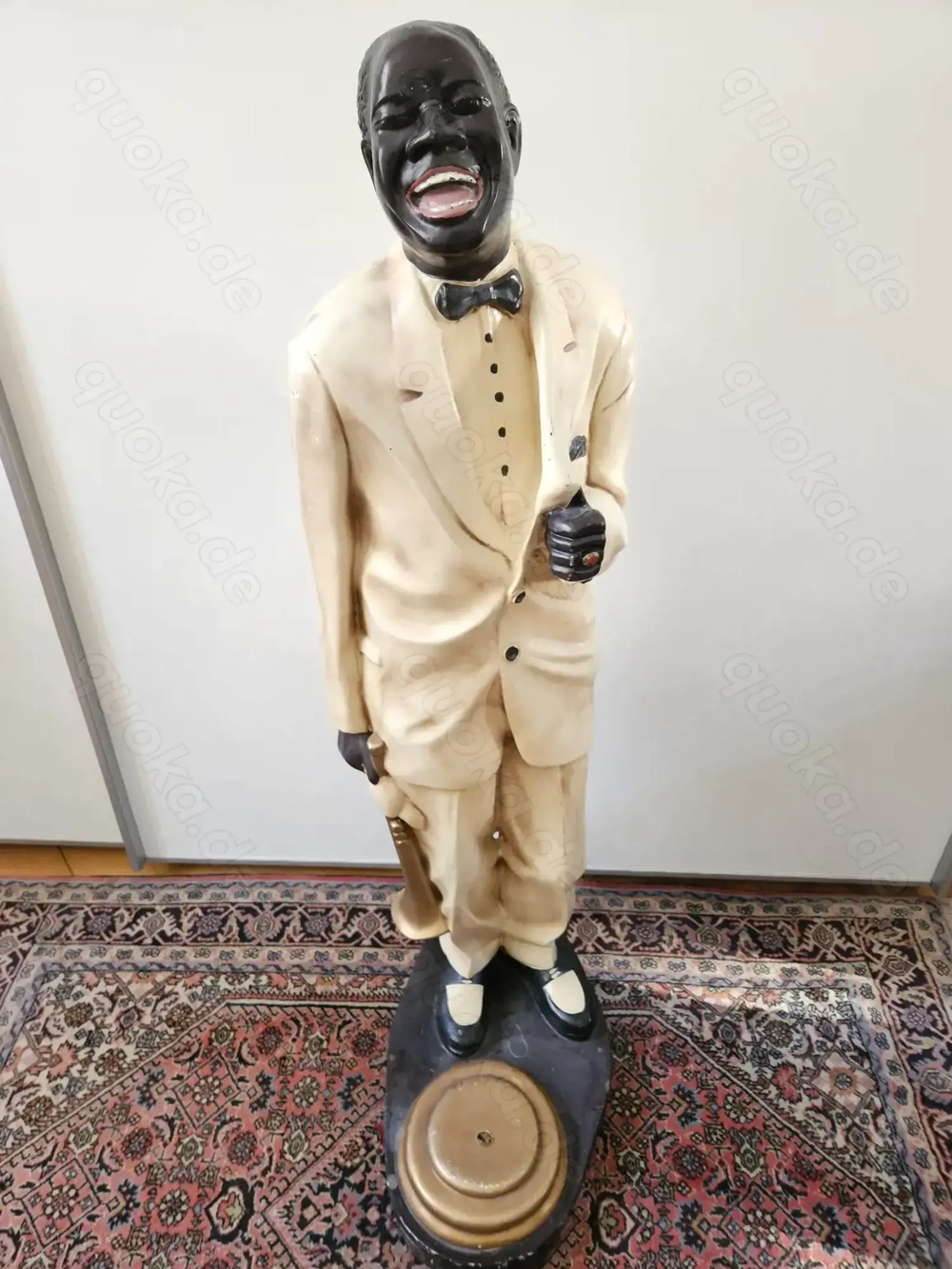 Rarität! Riesige Louis Armstrong Figur Jazz Trompeter 108 cm Pop Art Skulptur Deko! 