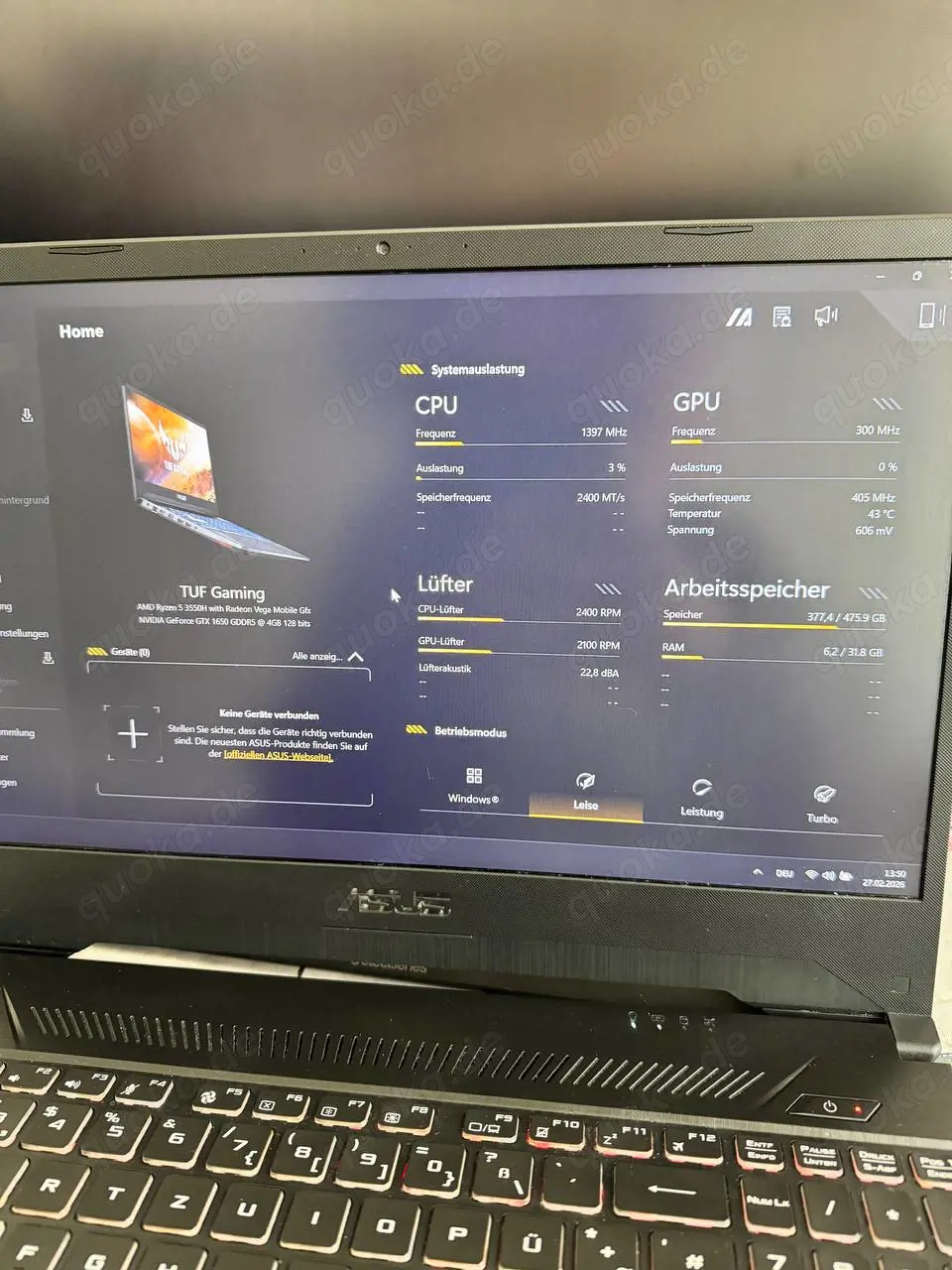 Asus tuf gaming fx505dt   32 gb ram ssd 500gb