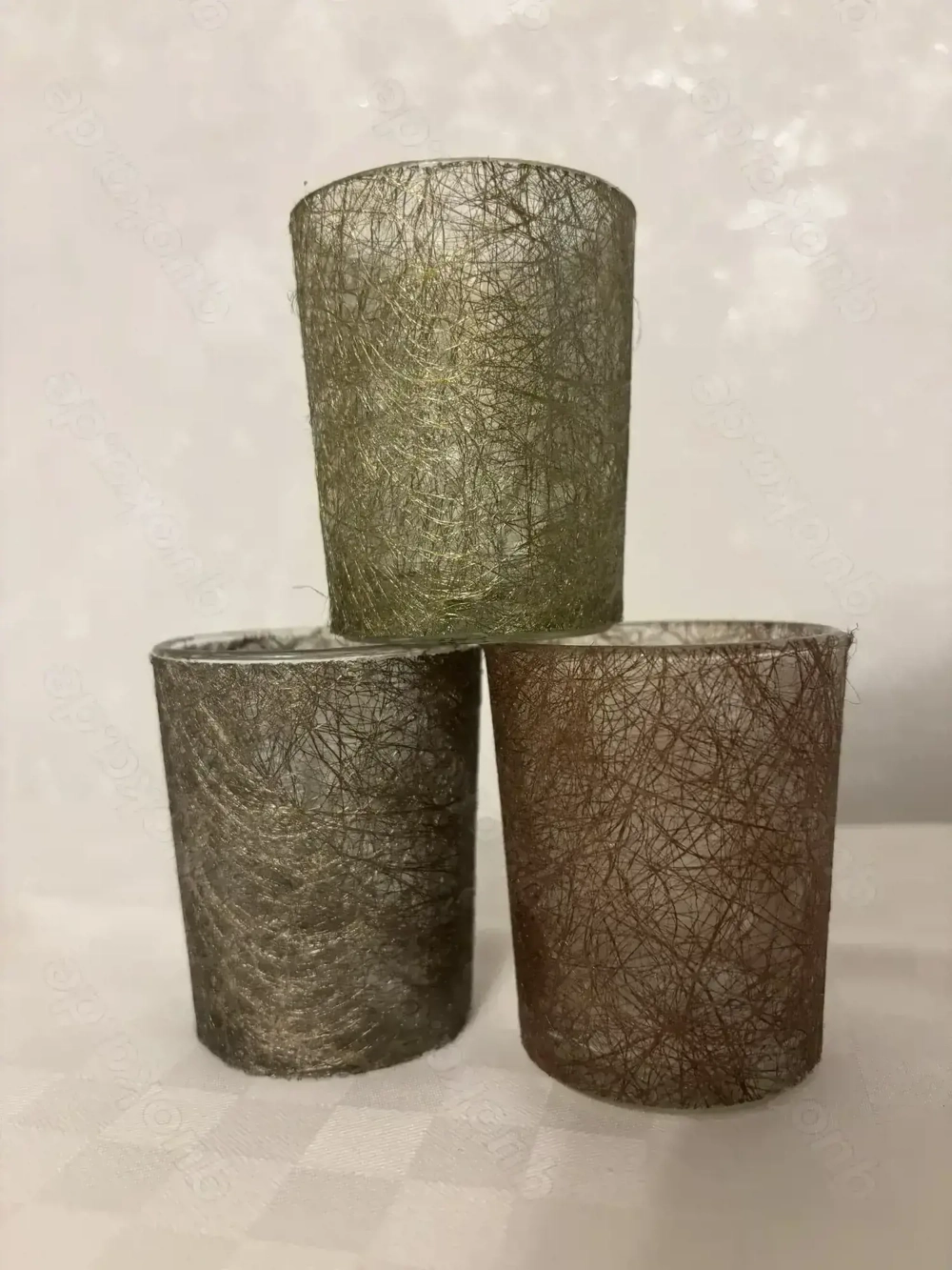 3 dekorative Windlichter   Teelichthalter