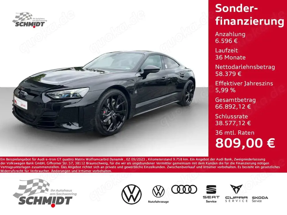 Audi e-tron GT quattro Matrix Wolframcarbid Dynamik