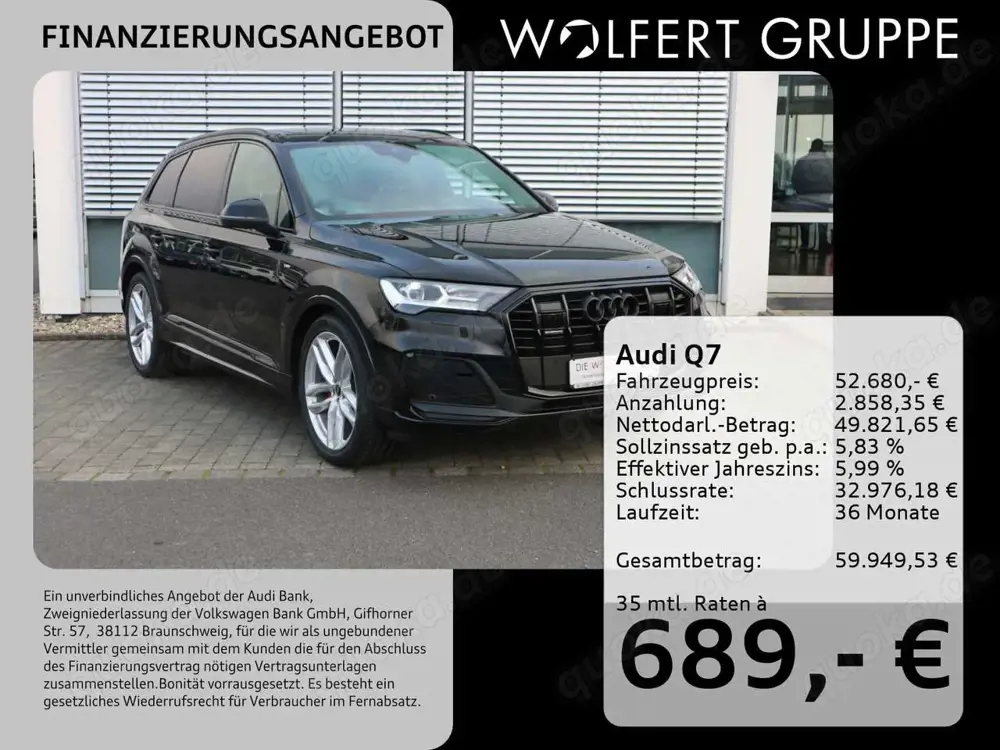 Audi Q7 S line 50 TDI quattro HUD*PANO*AHK*CARPLAY*NA