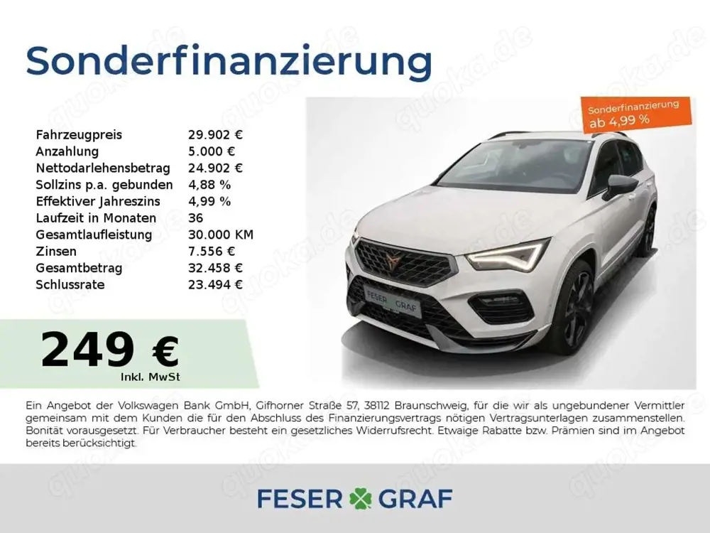 CUPRA Ateca 2.0 TSI 7-Gang-DSG NAVI/R-KAMERA/LED/SHZ